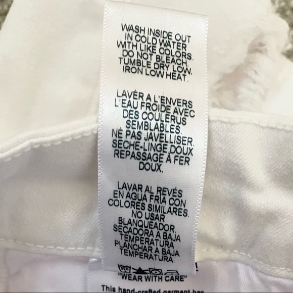 Good American Ripped High Waisted Cutoff Short in White - Picture 7 of 8